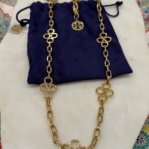 Tory Burch Gold Long Chain Necklace